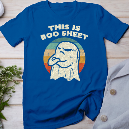 This Is Boo Sheet Ghost Retro Halloween Costume Men Women T-Shirt