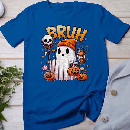 Bruh Ghost Halloween Cute Ghost Trick Or Treat Candy Halloween T-Shirt