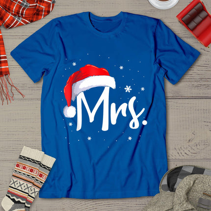 Mr And Mrs Claus Couples Matching Christmas Pajamas Santa T-Shirt