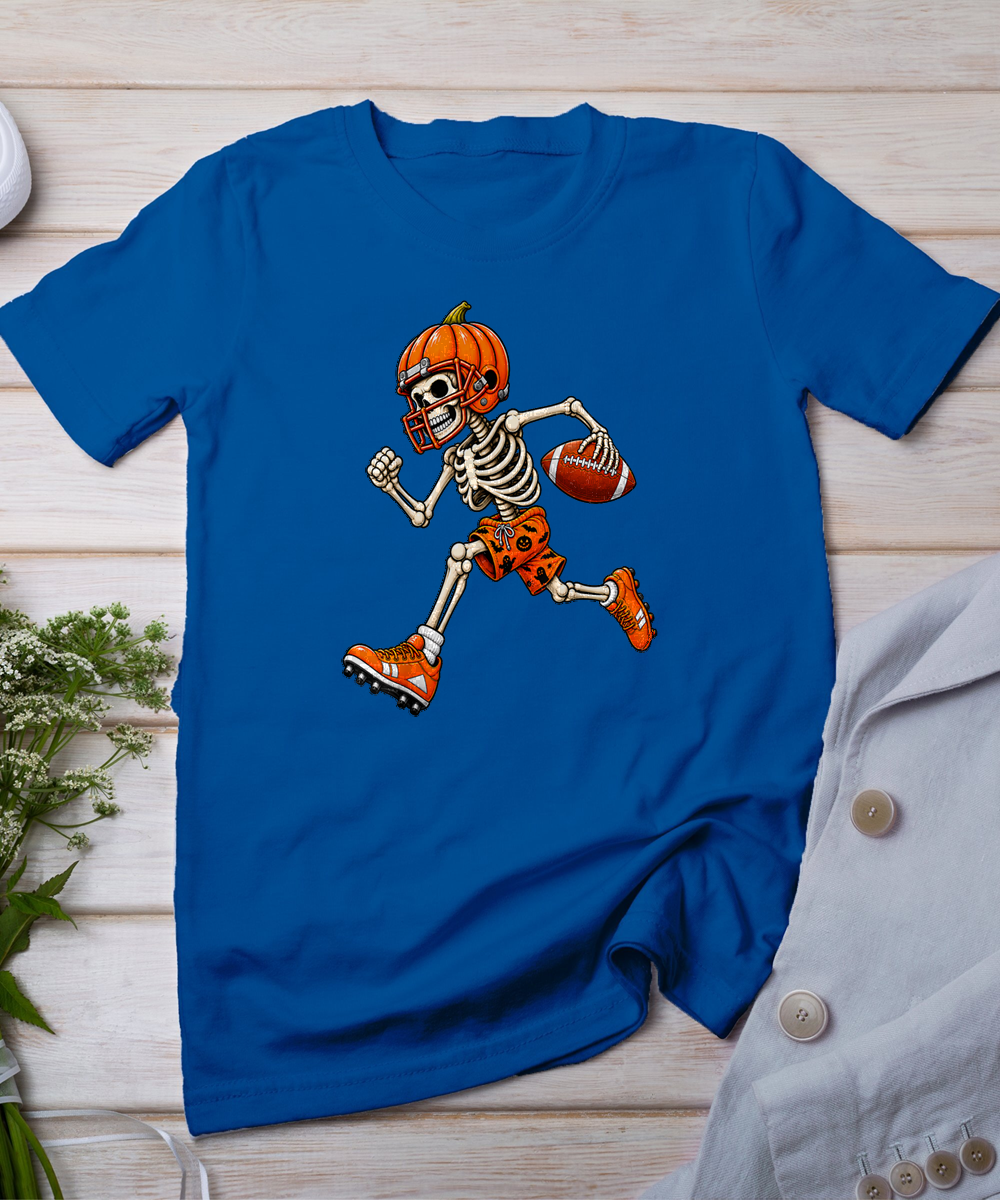 Funny Skeleton Football Halloween Costume for Men Boys Kids T-Shirt