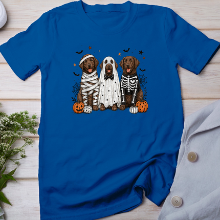 Chocolate Labrador in Ghost Cute Lab Ghost Dog Halloween T-Shirt