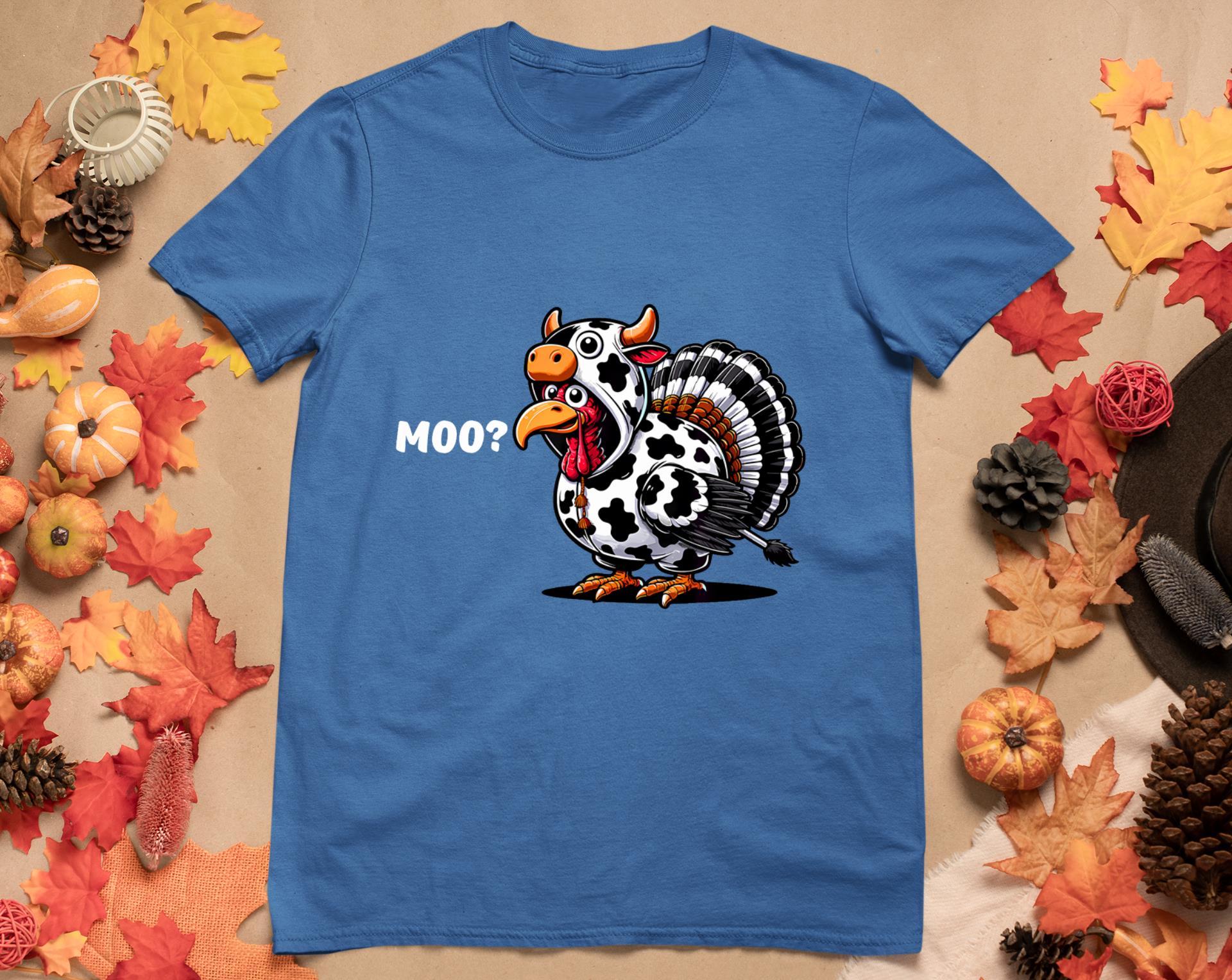 Turkey Moo Funny Thanksgiving T-Shirt