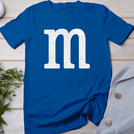 Letter M Funny Group Halloween Team Easy Lazy Costume T-Shirt