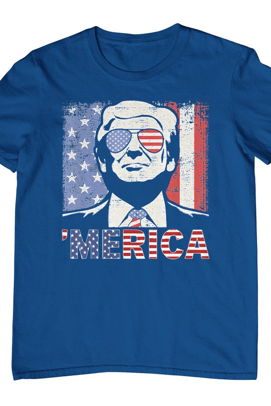 'Merica Trump Happy 4th Of July Trump American Flag T-Shirt