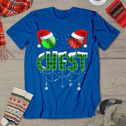 Chestnuts Matching Family Funny Chest Nuts Christmas Couples T-Shirt