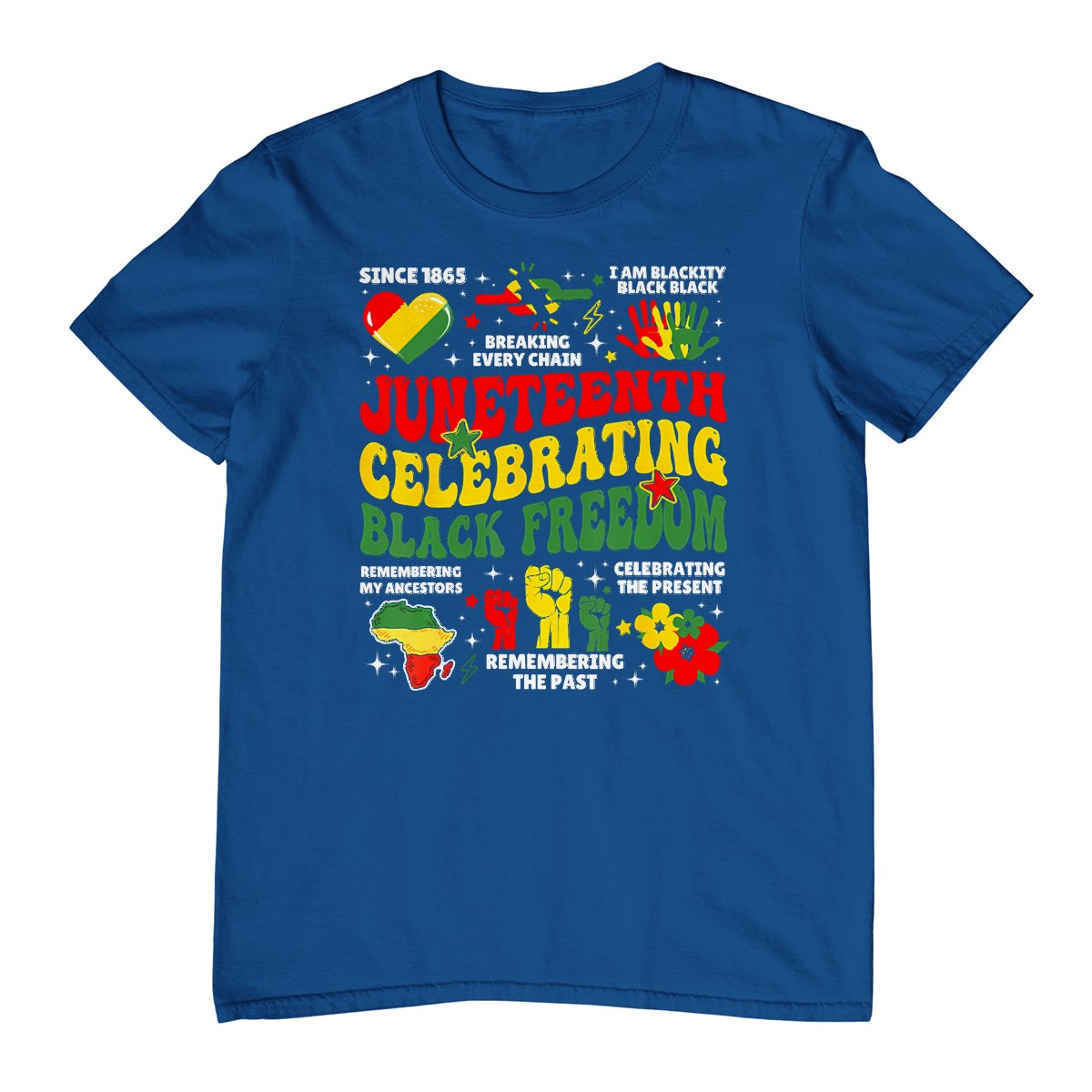 Juneteenth Celebrating Black Freedom 1865 Black Pride T-Shirt