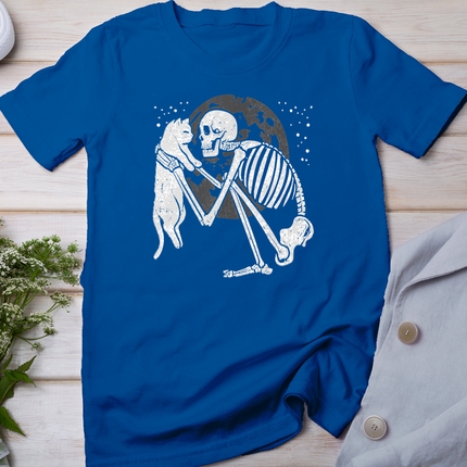 Skeleton Cat Skull Kitty Cute Goth Halloween Men Women Kids T-Shirt