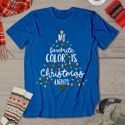 My Favorite Color Is Christmas Lights Kids Boy Women T-Shirt