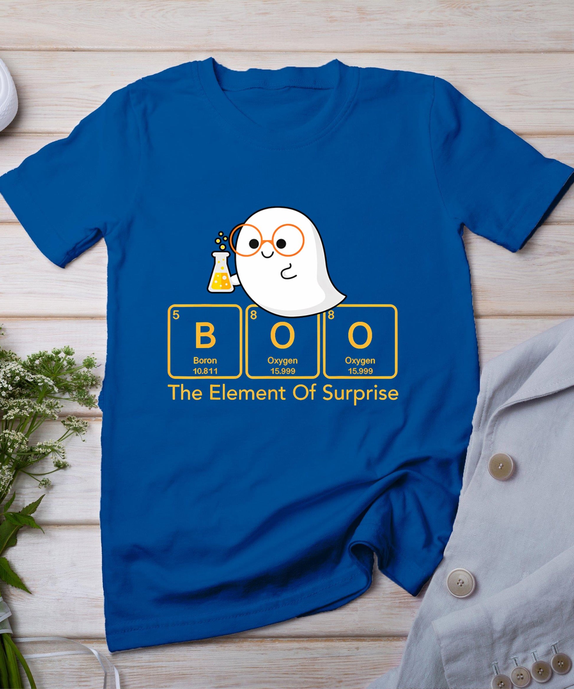 Chemistry Boo The Element Of Surprise Cute Chemist Halloween T-Shirt