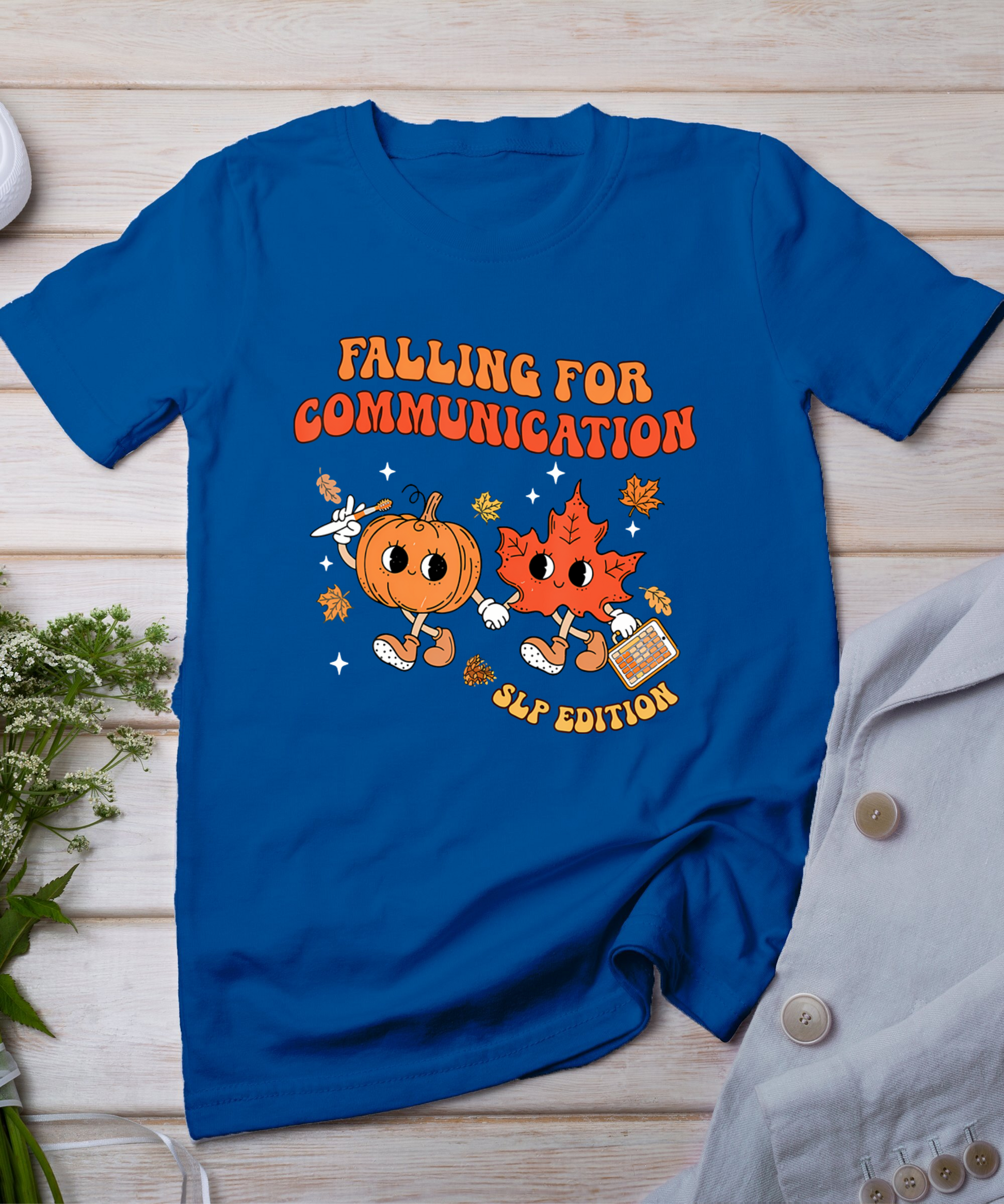 Falling For Communication Slp Edition Fall Thanksgiving T-Shirt