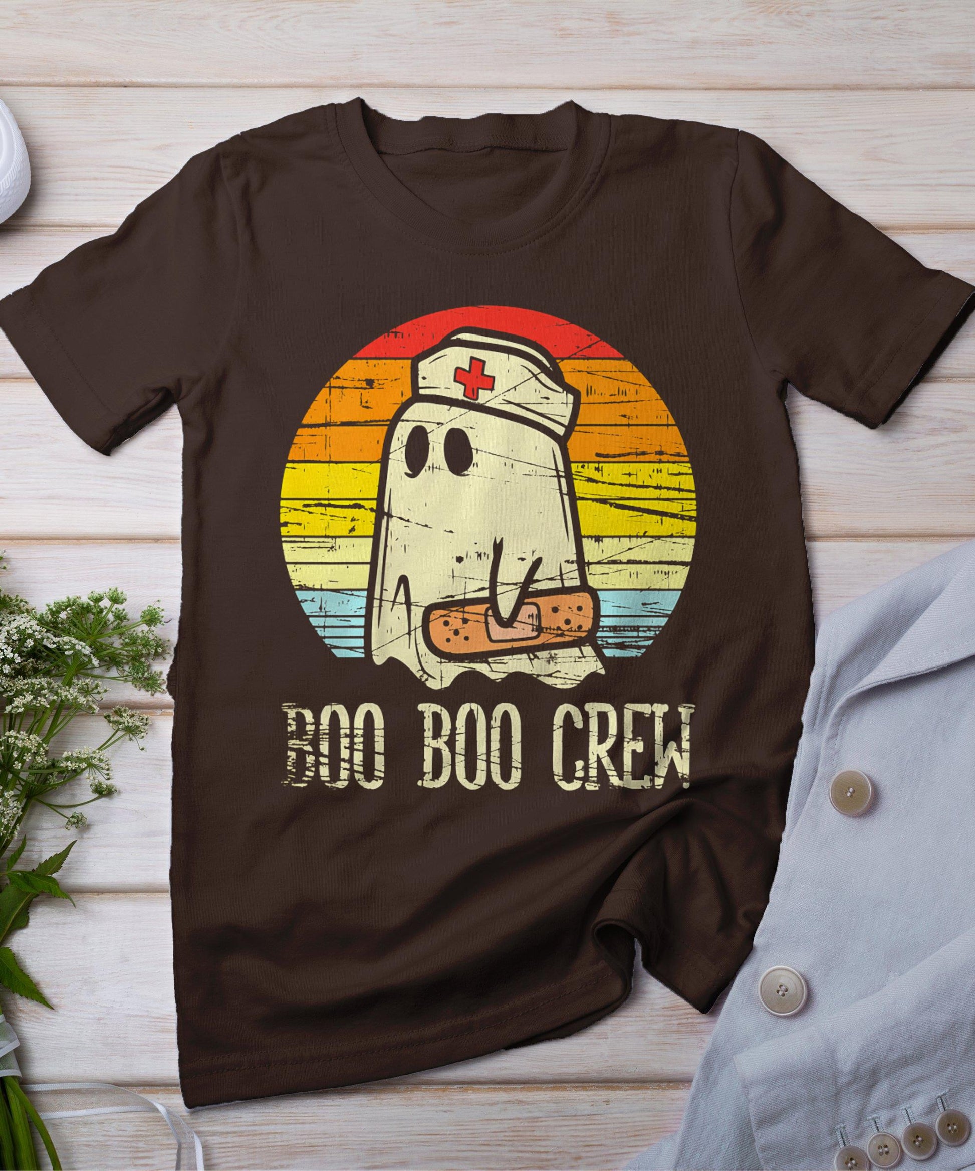 Boo Boo Crew Nurse Halloween - Nurses Rn Ghost T-Shirt