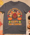 Thankful Grateful Blessed Turkey Women Happy Thanksgiving T-Shirt