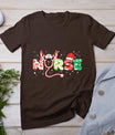 Nurse Christmas Stethoscope Nurses Xmas Scrub Top Women T-Shirt