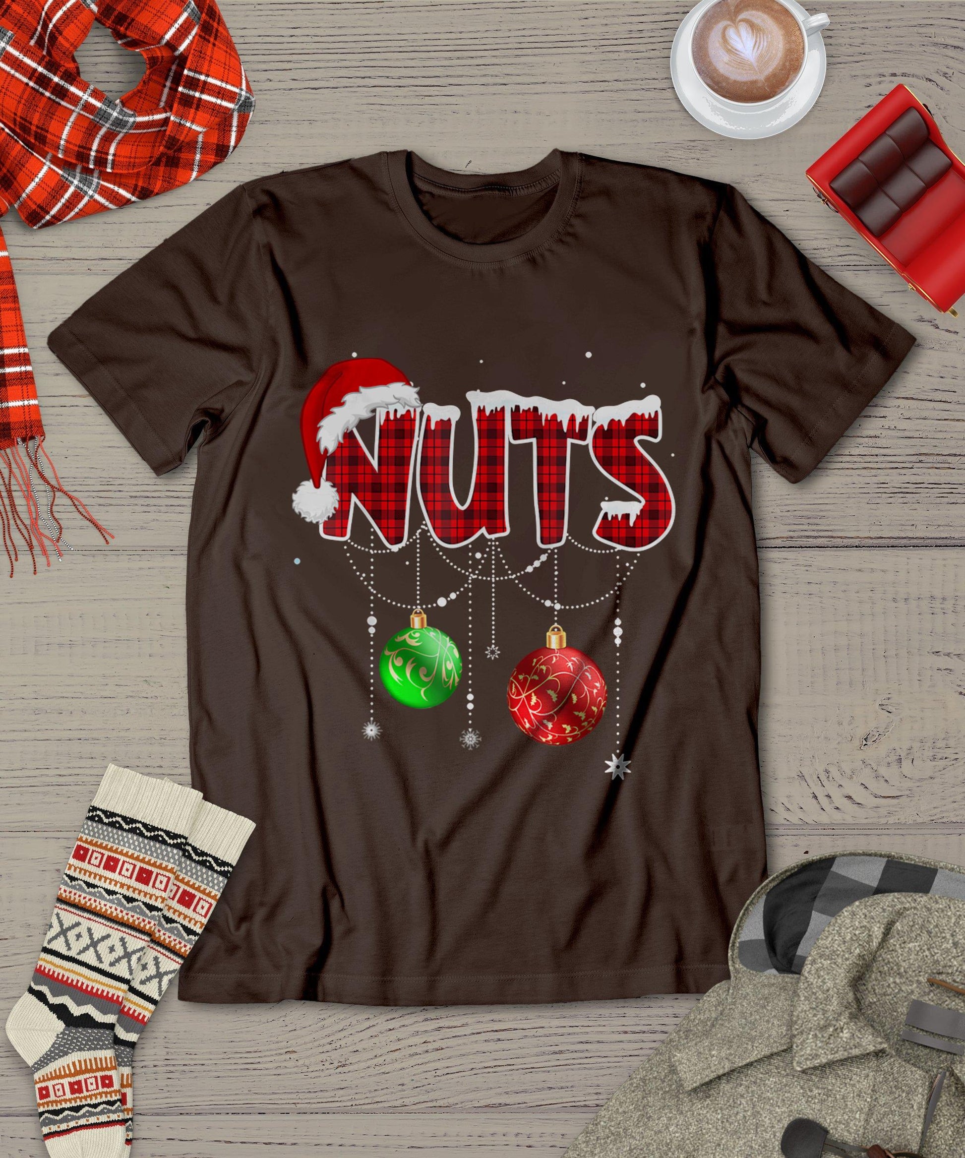 Chest Nuts Funny Matching Chestnuts Christmas Couples Nuts T-Shirt