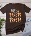 Autumn Christian Thanksgiving Coquette Bow God Says You Are T-Shirt