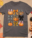 Cute Coquette Bows Pumpkin Season Halloween Autumn Fall T-Shirt