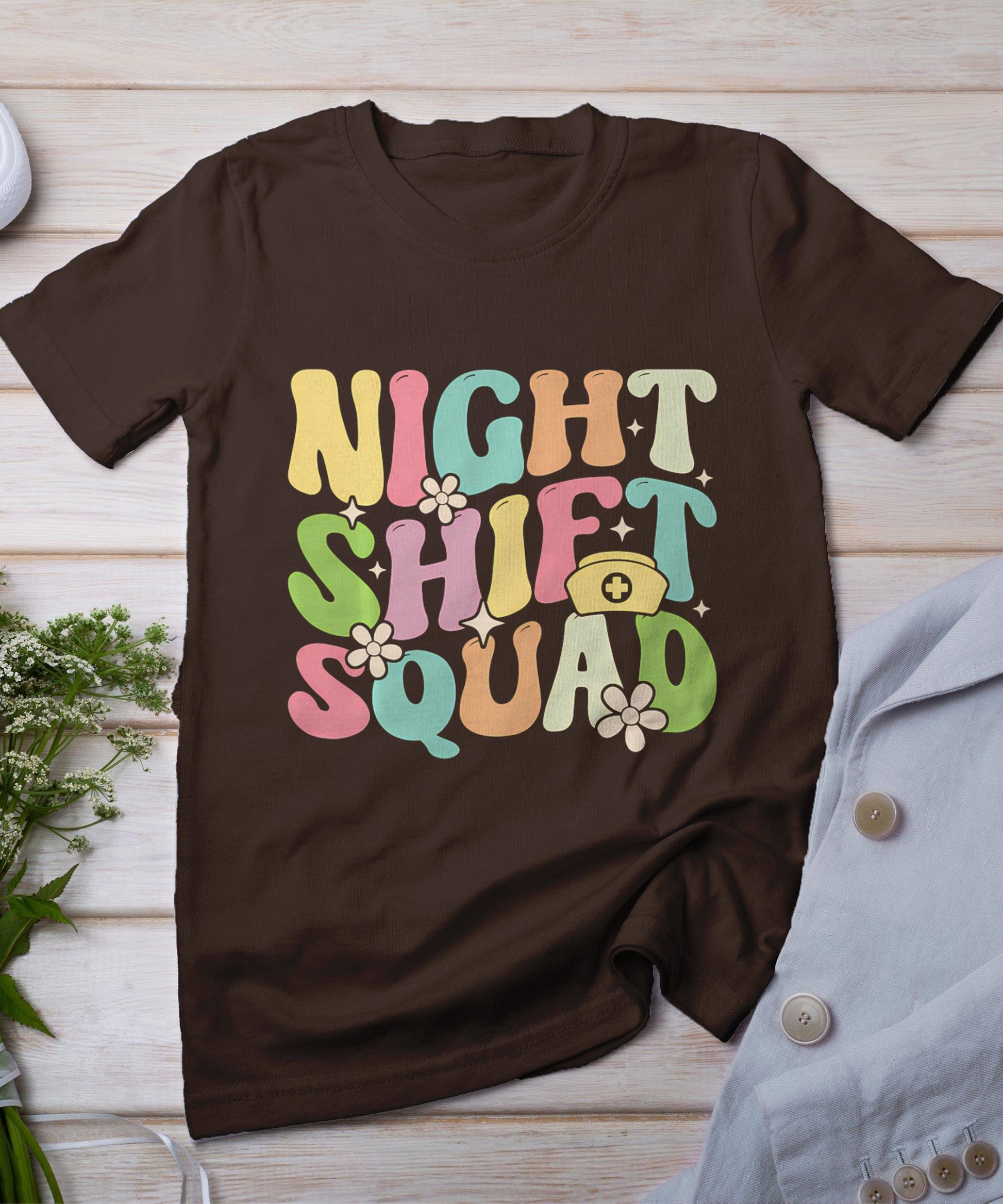 Funny Nursing Rn Lpn Cna Owls Night Shift Lover For Nurse T-Shirt