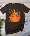 Cute Unicorn Pumpkin For Kids Halloween Thanksgiving T-Shirt