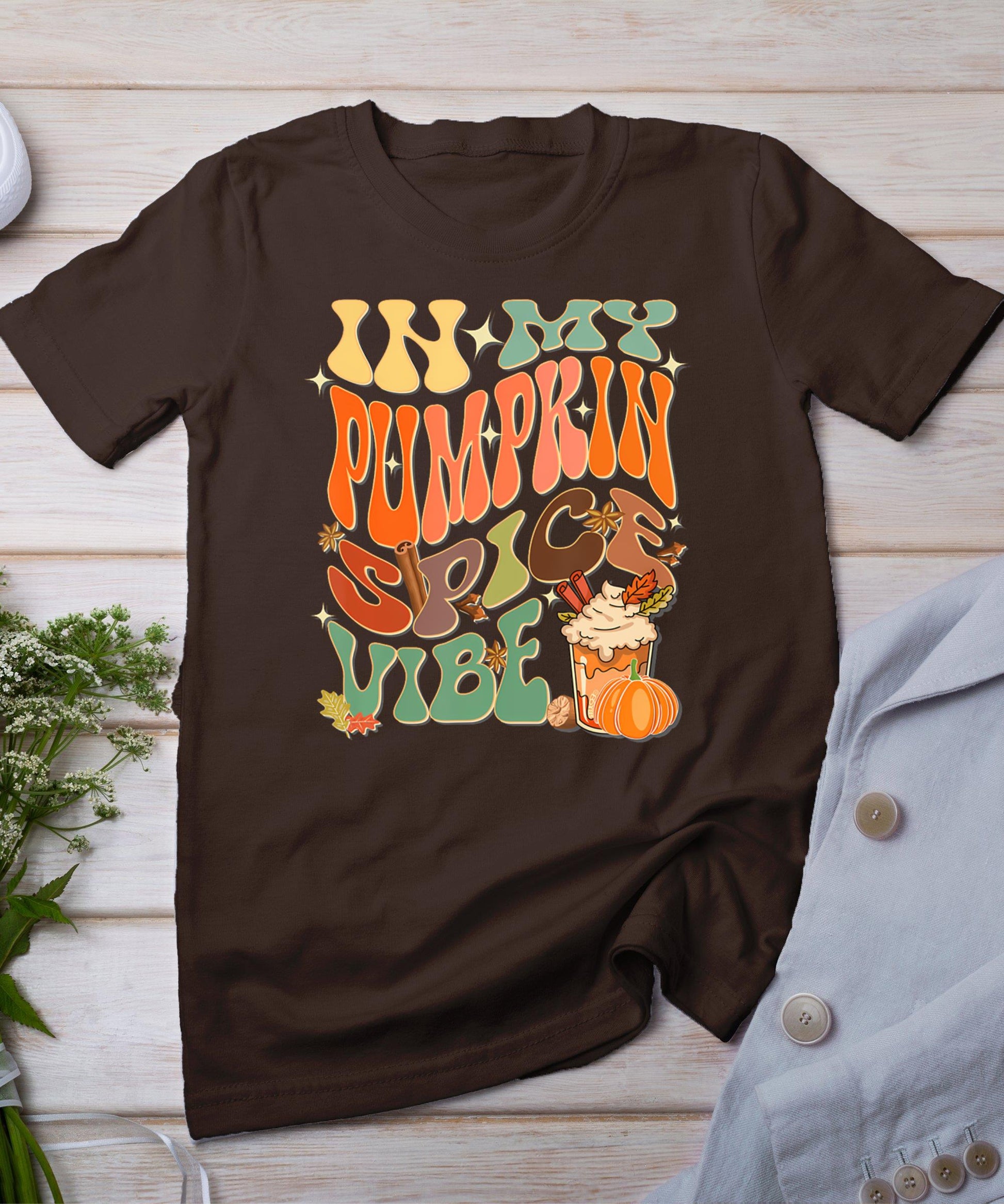 In My Pumpkin Spice Vibe Halloween Thanksgiving Fall Harvest T-Shirt