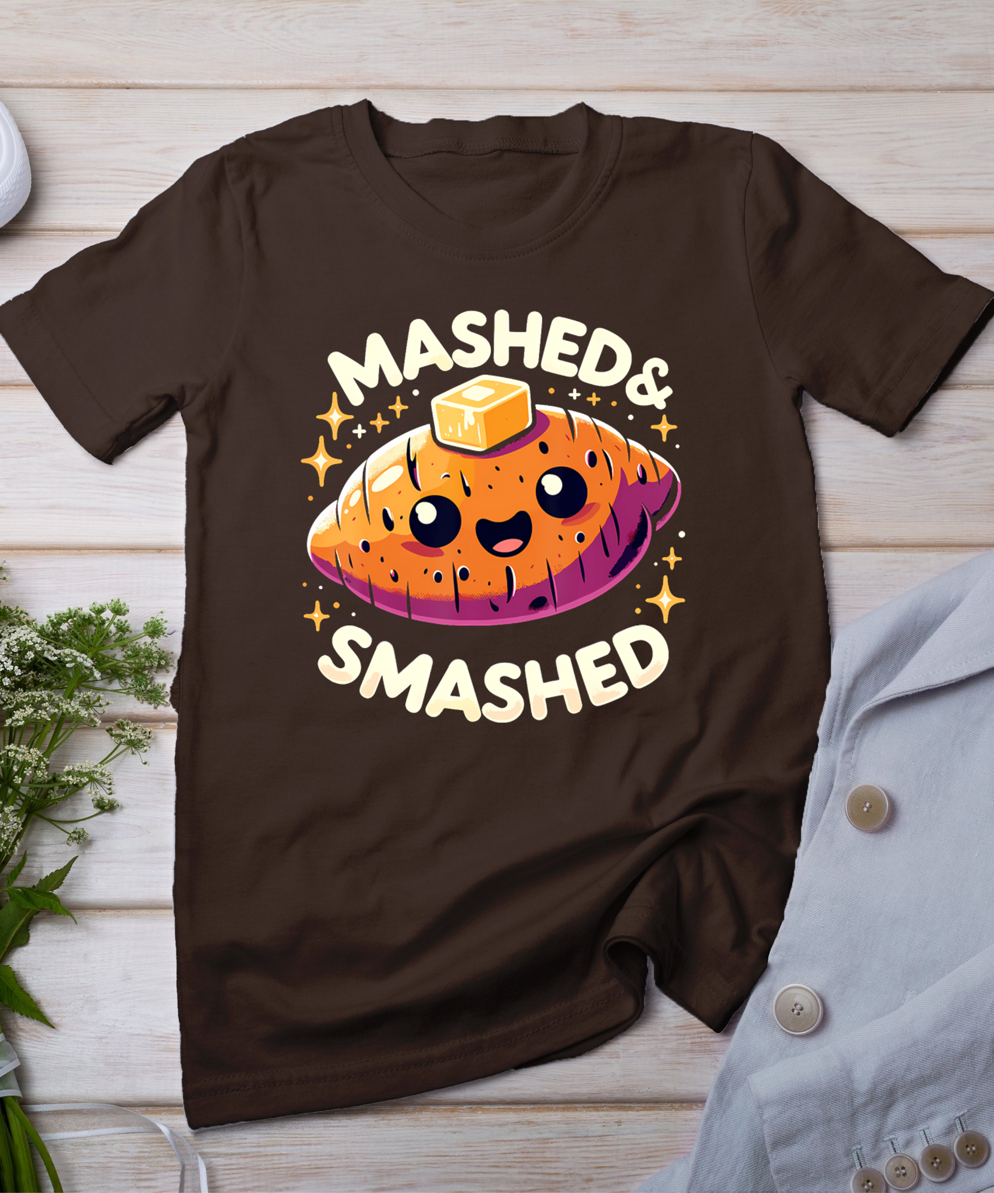 Thanksgiving Mashed  Smashed Funny Sweet Potato T-Shirt