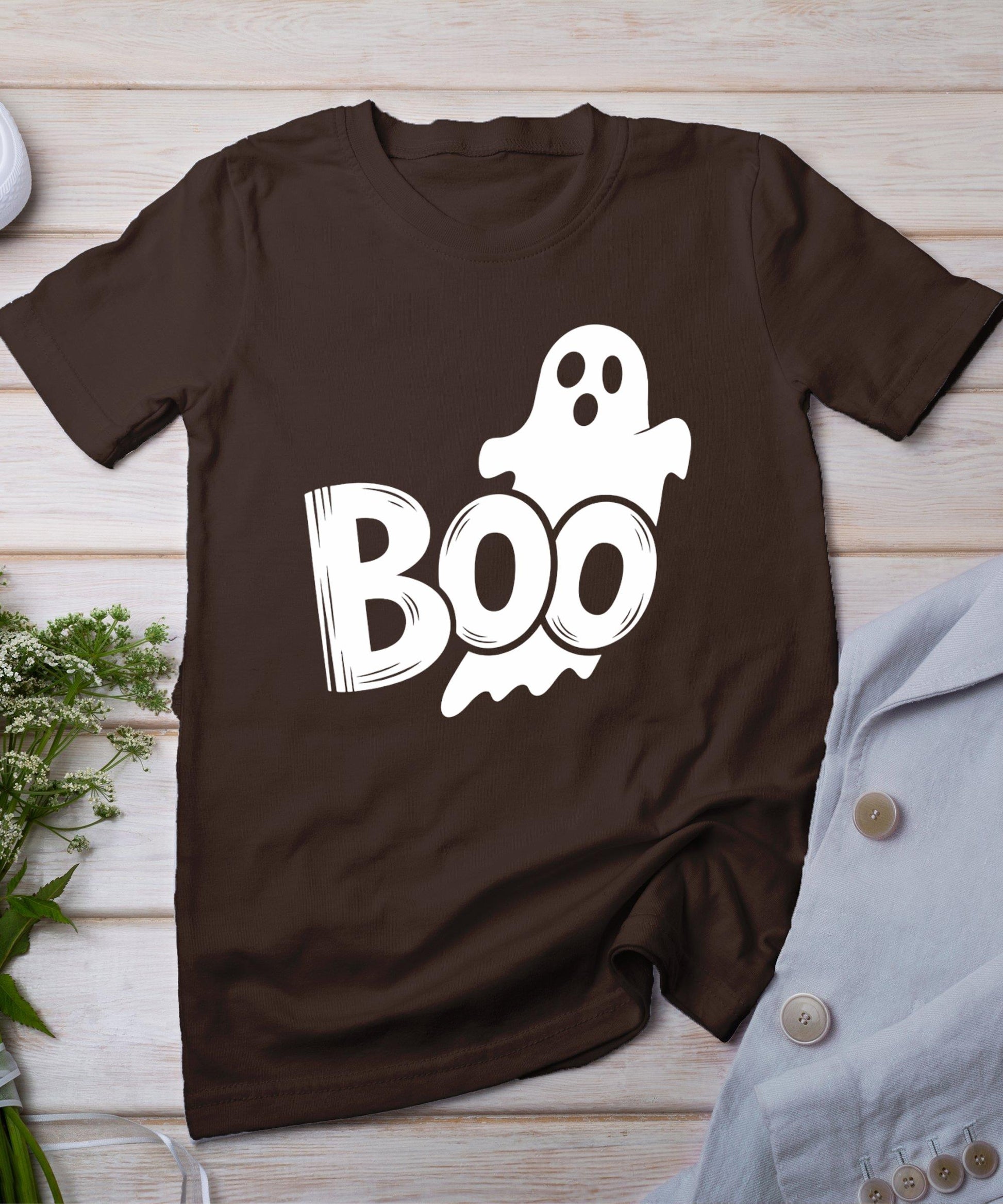 Funny Boo Ghost Retro Halloween Costume Men Women T-Shirt