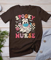 Spooky Nurse Ghost Halloween Cute Groovy Nursing Halloween T-Shirt