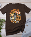 Fall Teacher Retro Teacher Life Autumn Thanksgiving Womens T-Shirt