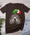 Christmas Nurse Respiratory Therapist Lung Lights Funnyx-Mas T-Shirt