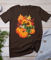 Thanksgiving Pumpkin Sunflower Fall Autumn Holiday T-Shirt