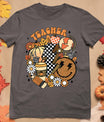 Fall Teacher Retro Teacher Life Autumn Thanksgiving Womens T-Shirt