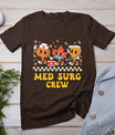 Med Surg Crew Pumpkin Pie Fall Leaf Thanksgiving Nurse Retro T-Shirt