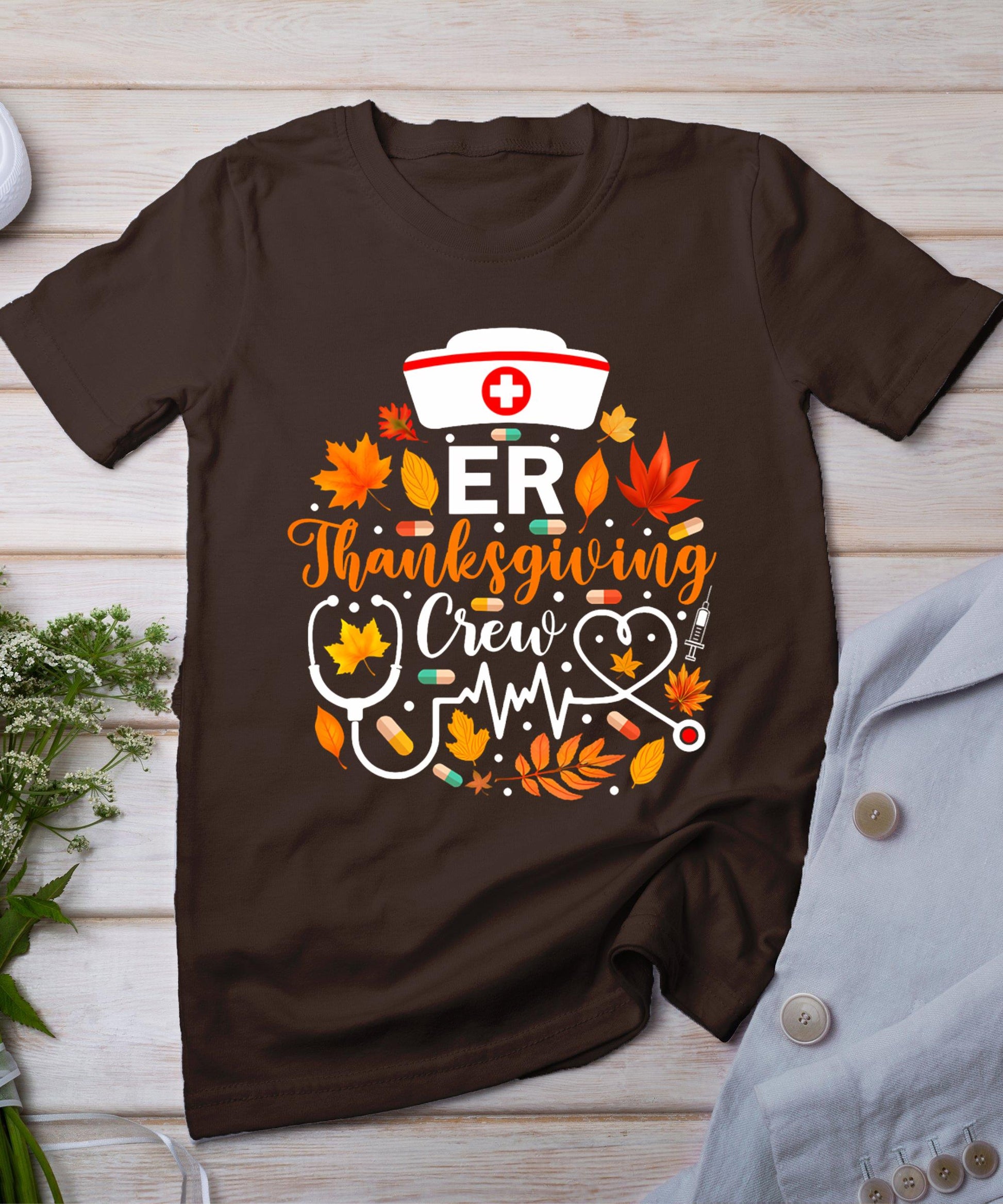 Er Thanksgiving Nurse Crew Thanksgiving Emergency Nurse T-Shirt