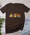 Turkey Reading Books Fall Thanksgiving Teacher Book Lovers T-Shirt