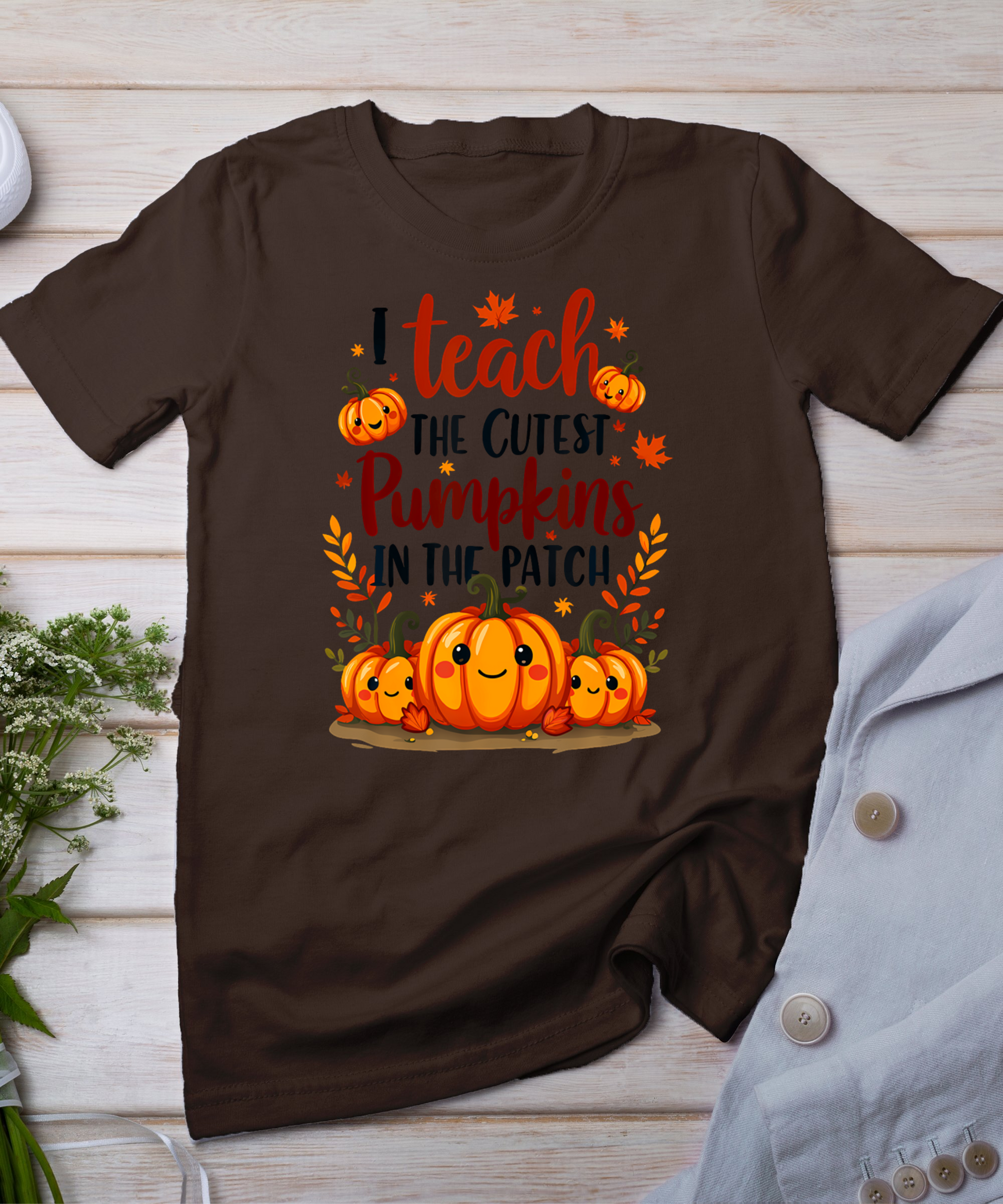 I Teach The Cutest Pumpkins In The Patch For Kids Women T-Shirt