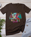 Dialysis Nurse Christmas Xmas Trees Lights Pajamas Pjs Women T-Shirt