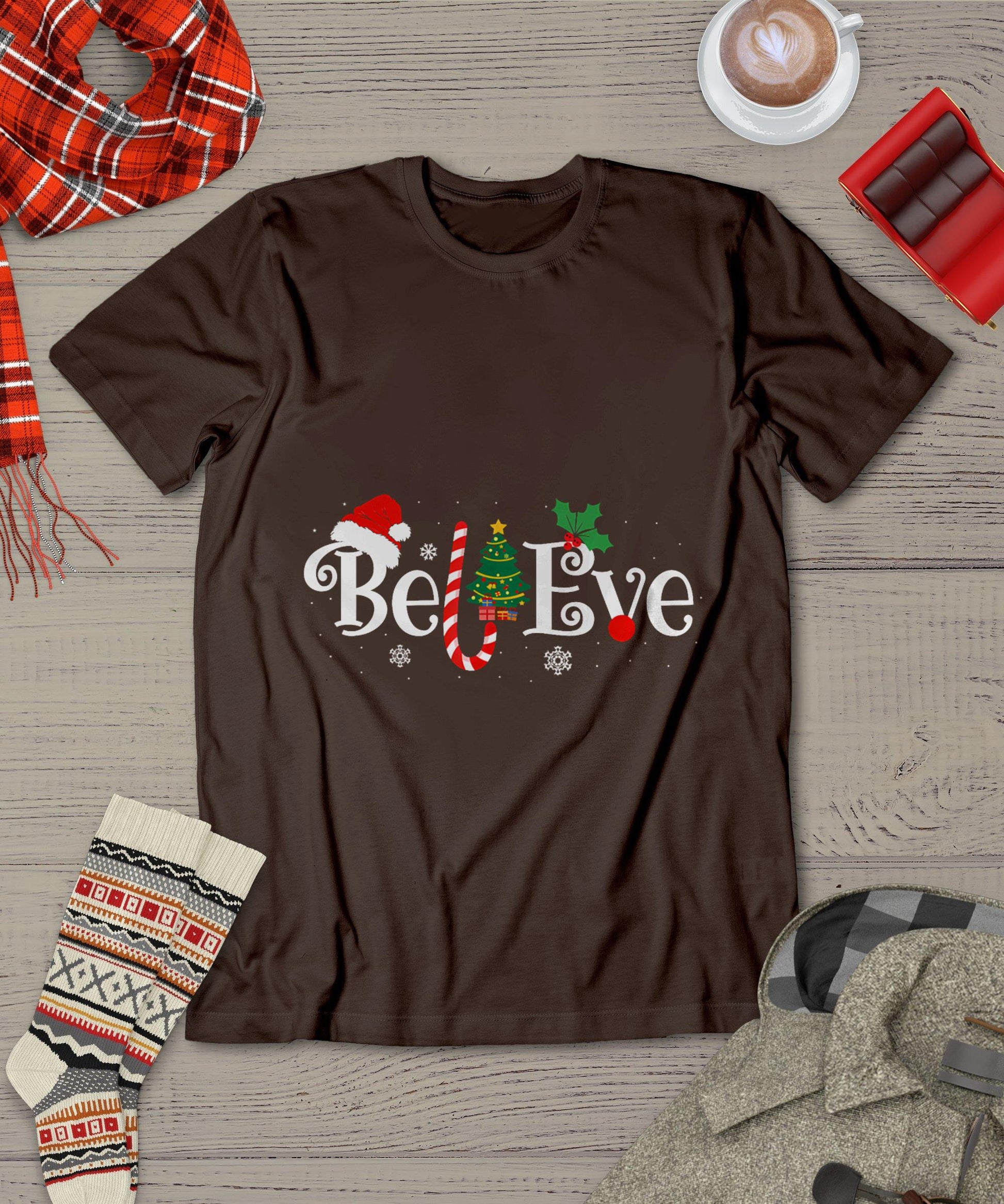 Best Believe Christmas Pajama Shirt Ever Xmas Family Funny T-Shirt