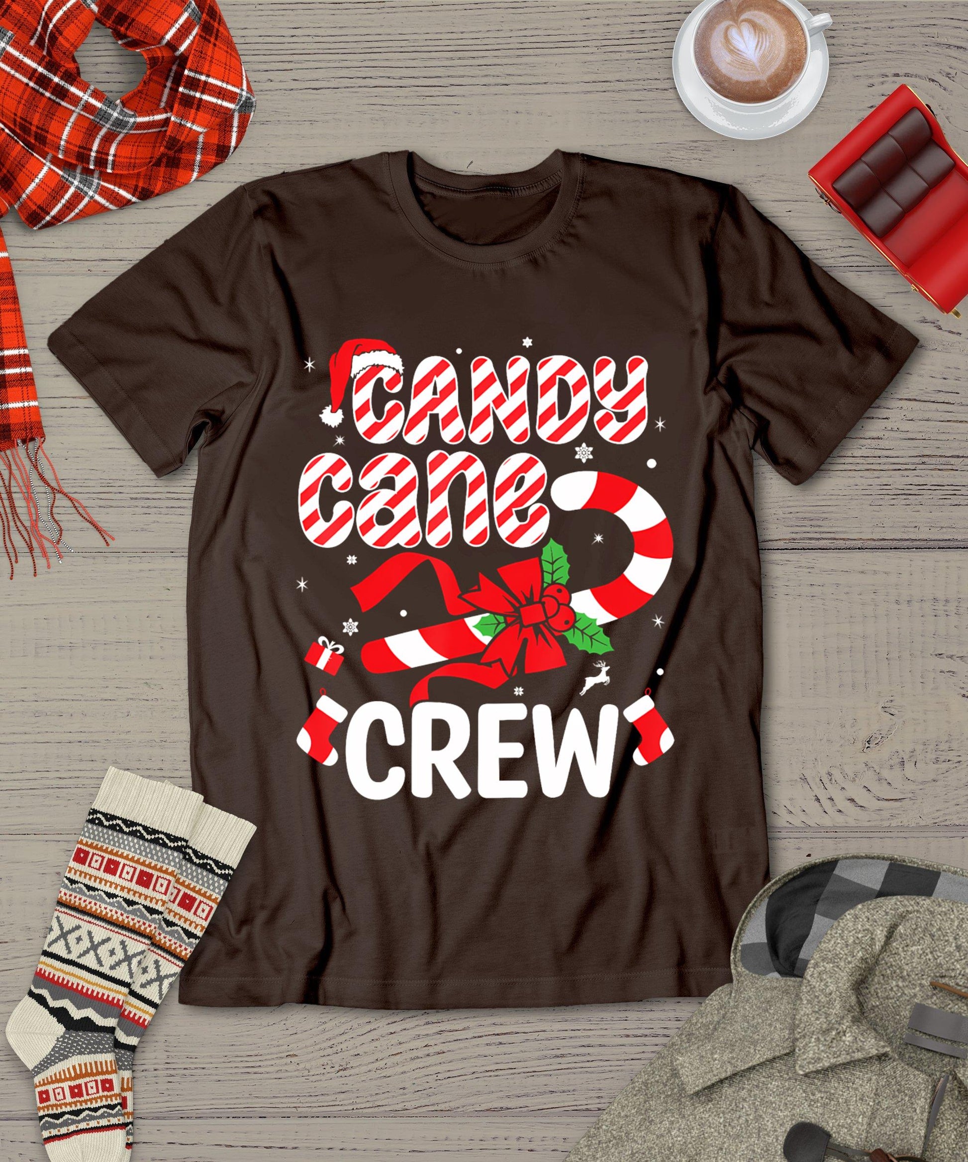 Candy Cane Crew - Funny Christmas Holiday Men Women T-Shirt