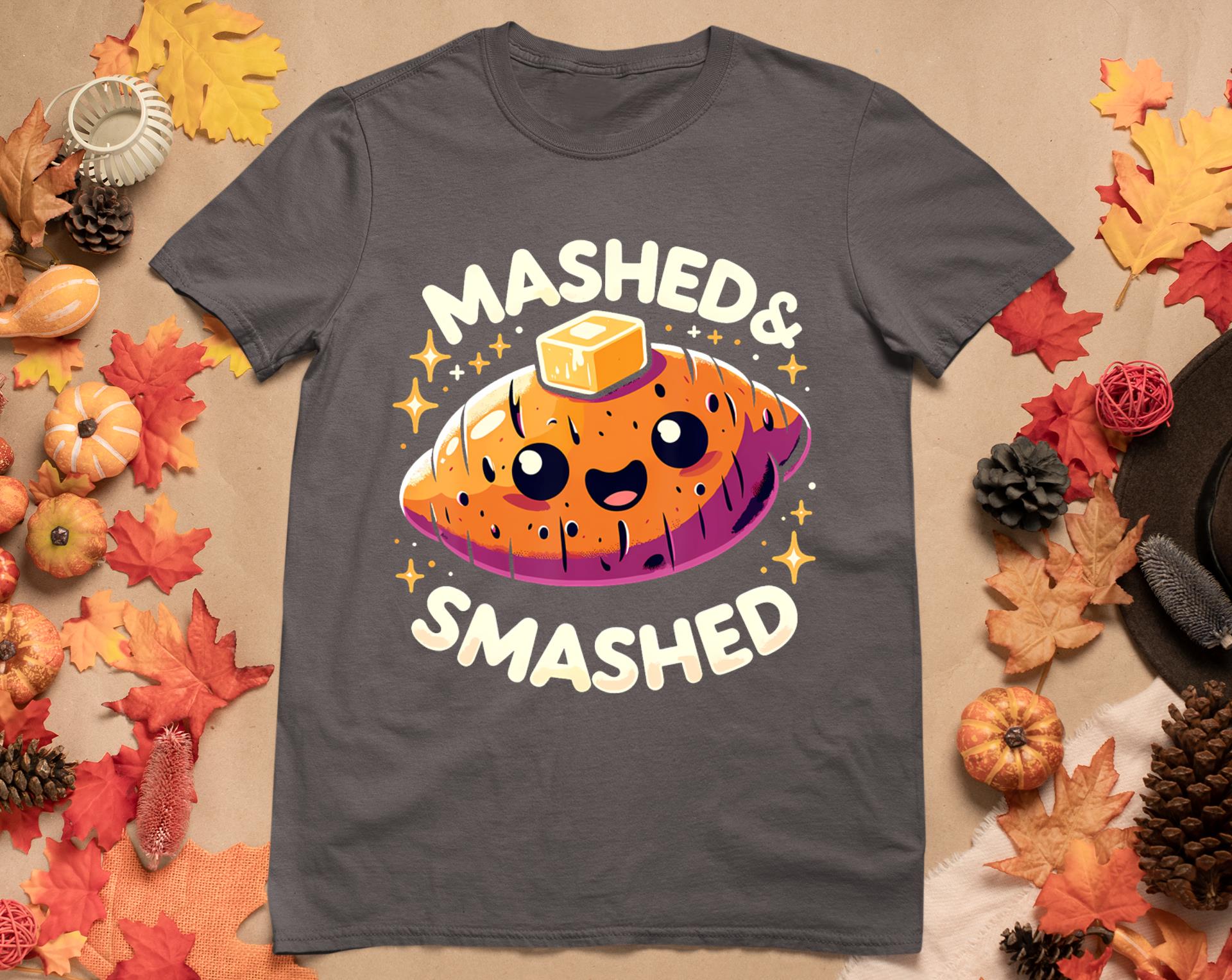 Thanksgiving Mashed  Smashed Funny Sweet Potato T-Shirt