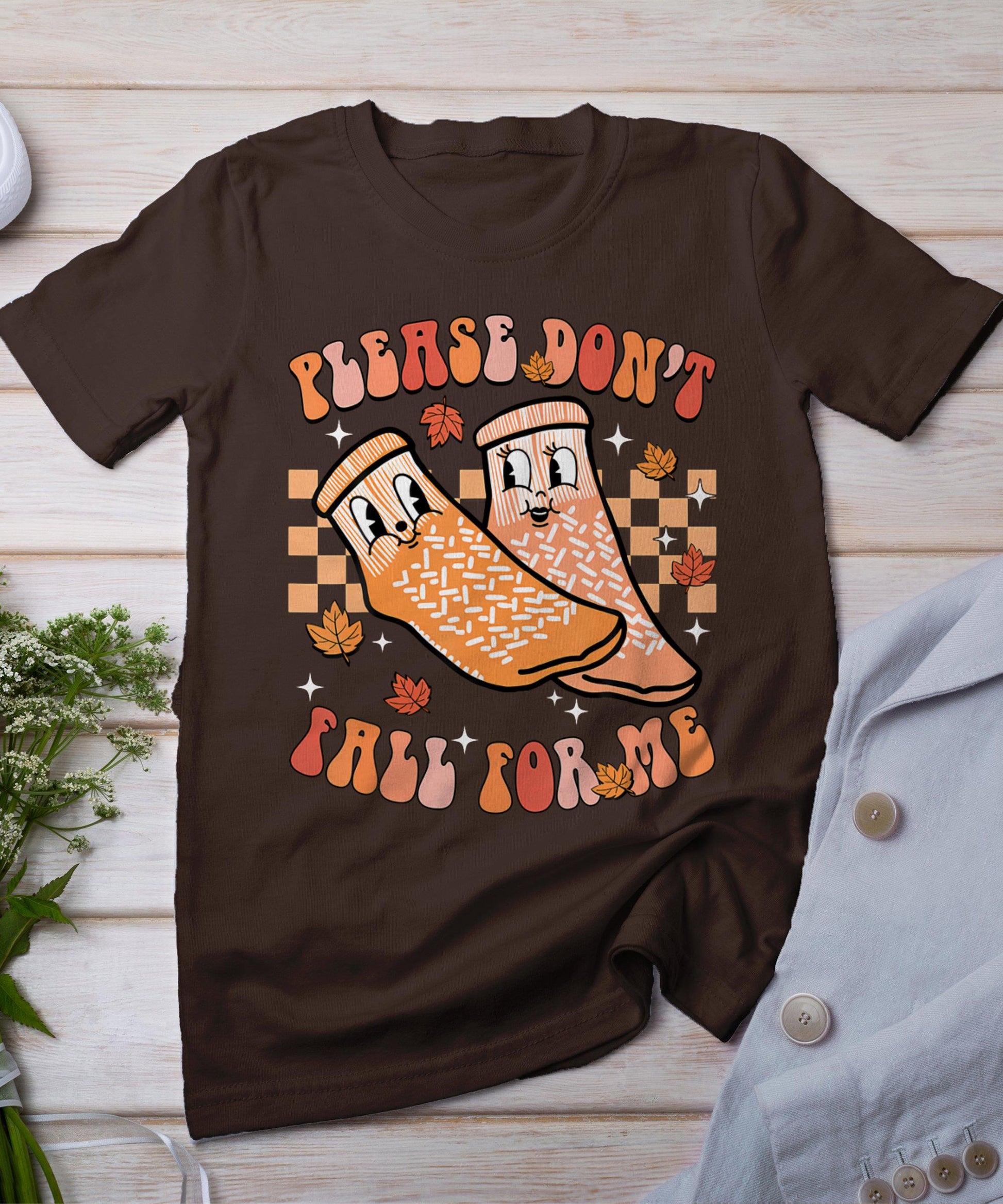 Nurse Retro Autumn Non Slip Socks Please Don't Fall For Me T-Shirt