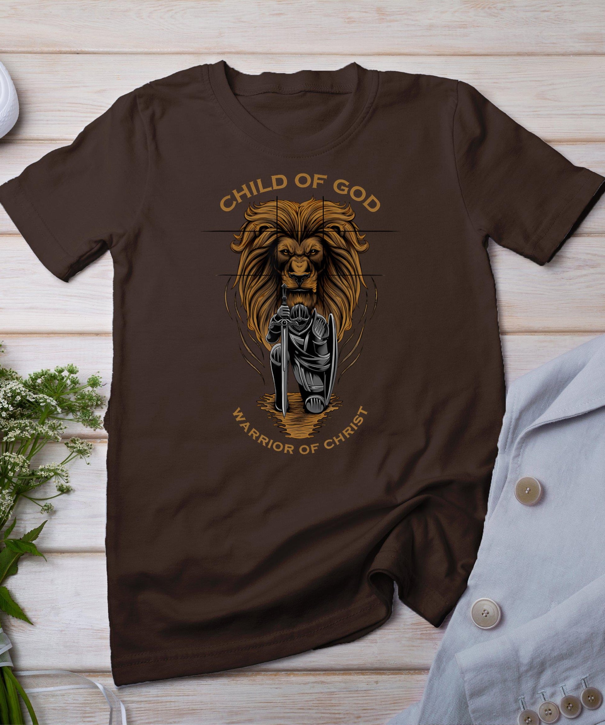 Child Of God Warrior Of Christ Jesus Christian Faith Graphic T-Shirt