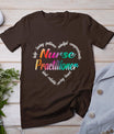 Nurse Practitioner Heart Word Cloud Watercolor Rainbow T-Shirt