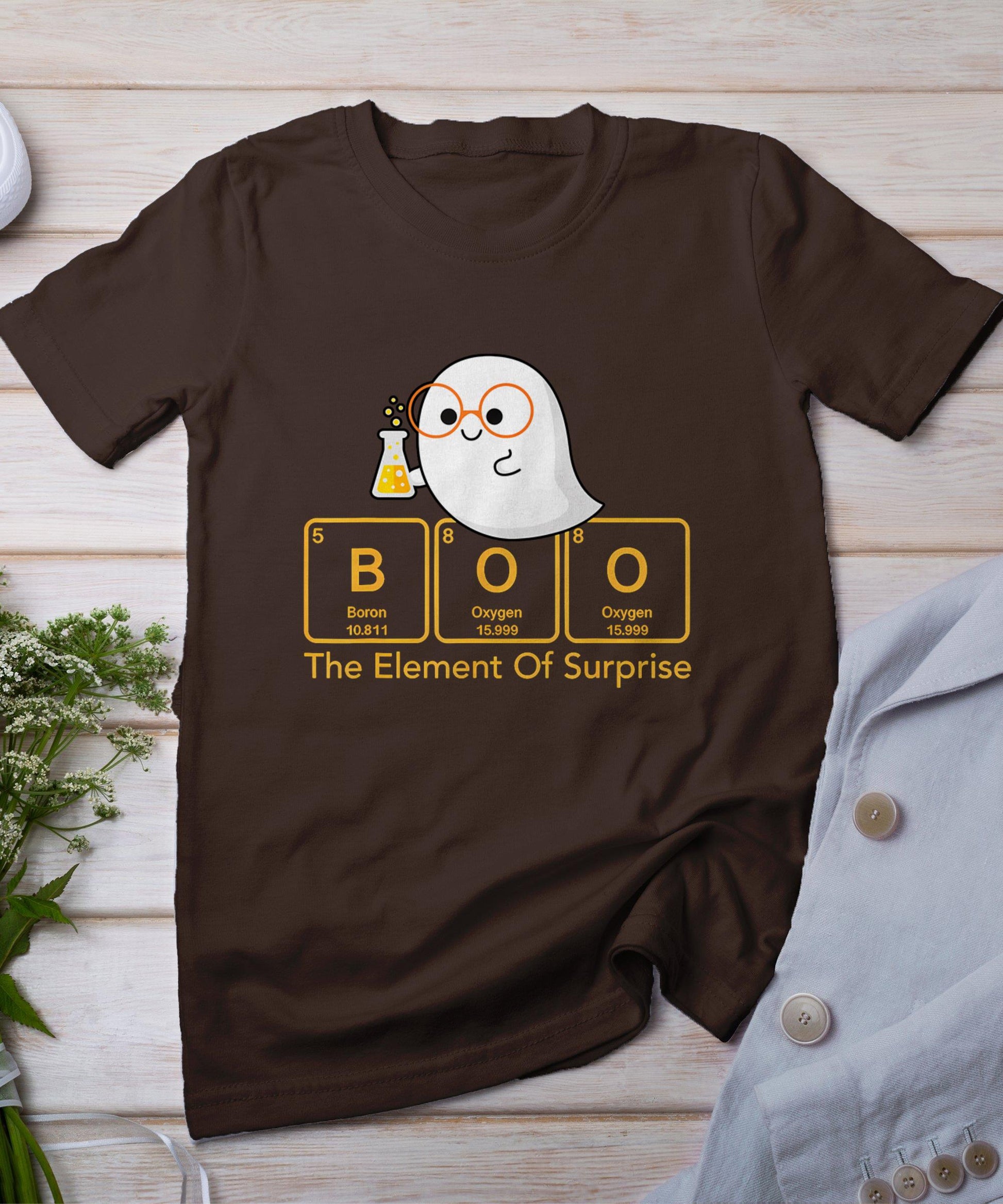 Chemistry Boo The Element Of Surprise Cute Chemist Halloween T-Shirt