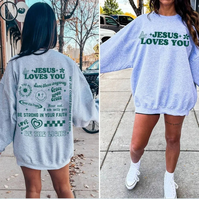 Jesus Loves You Jesus Sweatshirt Jesus Apparel Jesus Crewneck Christian Crewneck Christian Sweatshirt Christian Merch Jesus Sweatshirt Chris