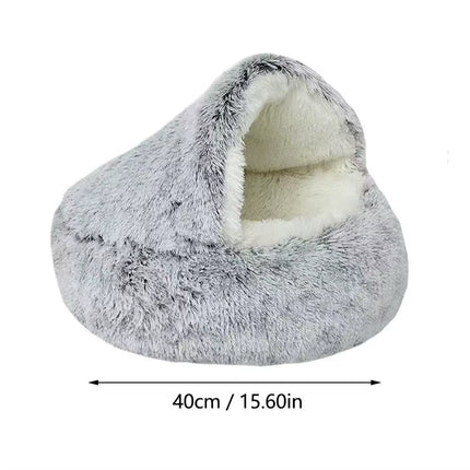 1PCS Winter Plush Pet Cat Bed round Cat Cushion Cat House Warm Cats Basket Pet Sleep Bag Kitten Nest Kennel for Small Dog Cats