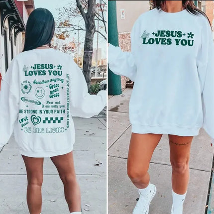 Jesus Loves You Jesus Sweatshirt Jesus Apparel Jesus Crewneck Christian Crewneck Christian Sweatshirt Christian Merch Jesus Sweatshirt Chris