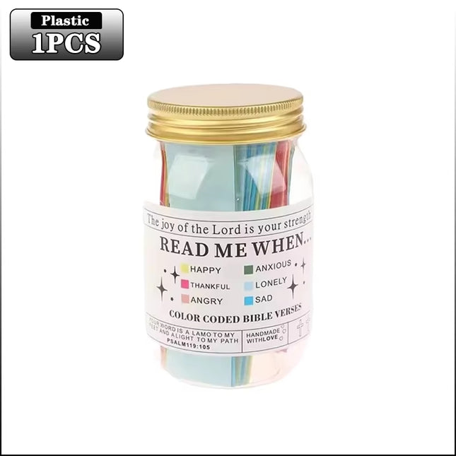 Bible Verses Jar for Emotions and Feelings Bible Verses in a Jar Bible Verses Savings Jar Comfort in God'S Word Storage Jar
