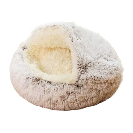 1PCS Winter Plush Pet Cat Bed round Cat Cushion Cat House Warm Cats Basket Pet Sleep Bag Kitten Nest Kennel for Small Dog Cats