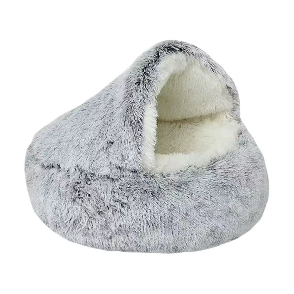 1PCS Winter Plush Pet Cat Bed round Cat Cushion Cat House Warm Cats Basket Pet Sleep Bag Kitten Nest Kennel for Small Dog Cats
