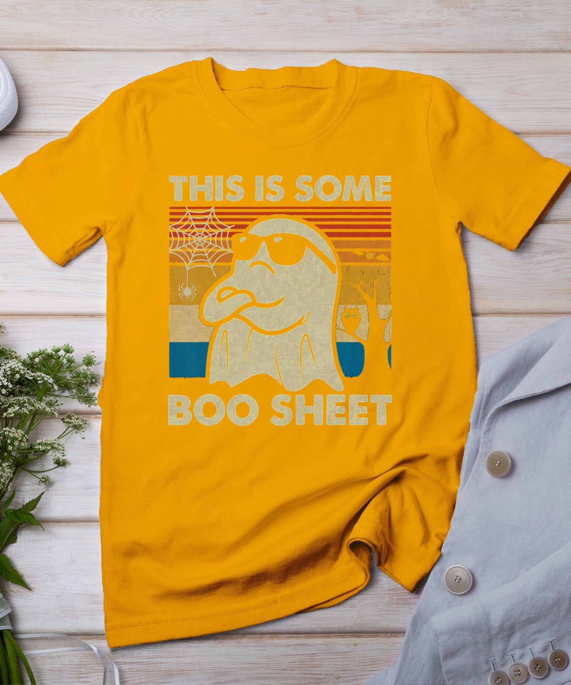 This Is Some Boo Sheet Ghost Retro Funny Halloween Men Women T-Shirt