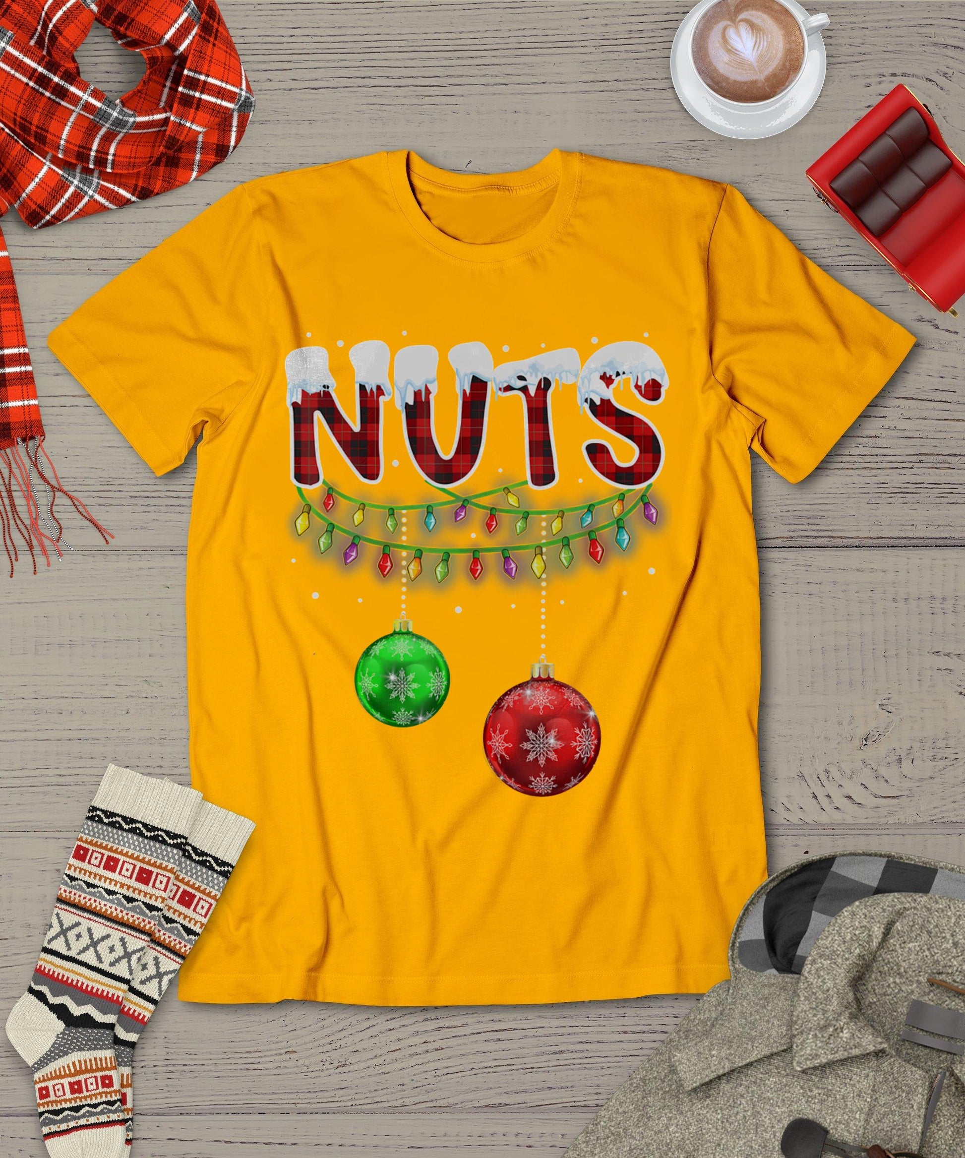 Chest Nuts Funny Matching Chestnuts Christmas Couples Nuts T-Shirt